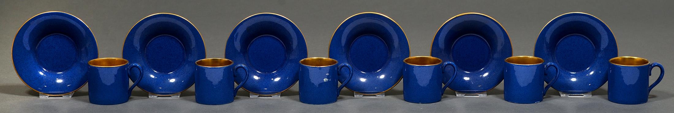 An H J Wood Royal Blue coffee service (12)