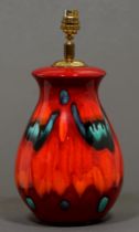 A Poole  pottery lamp, 24cm h