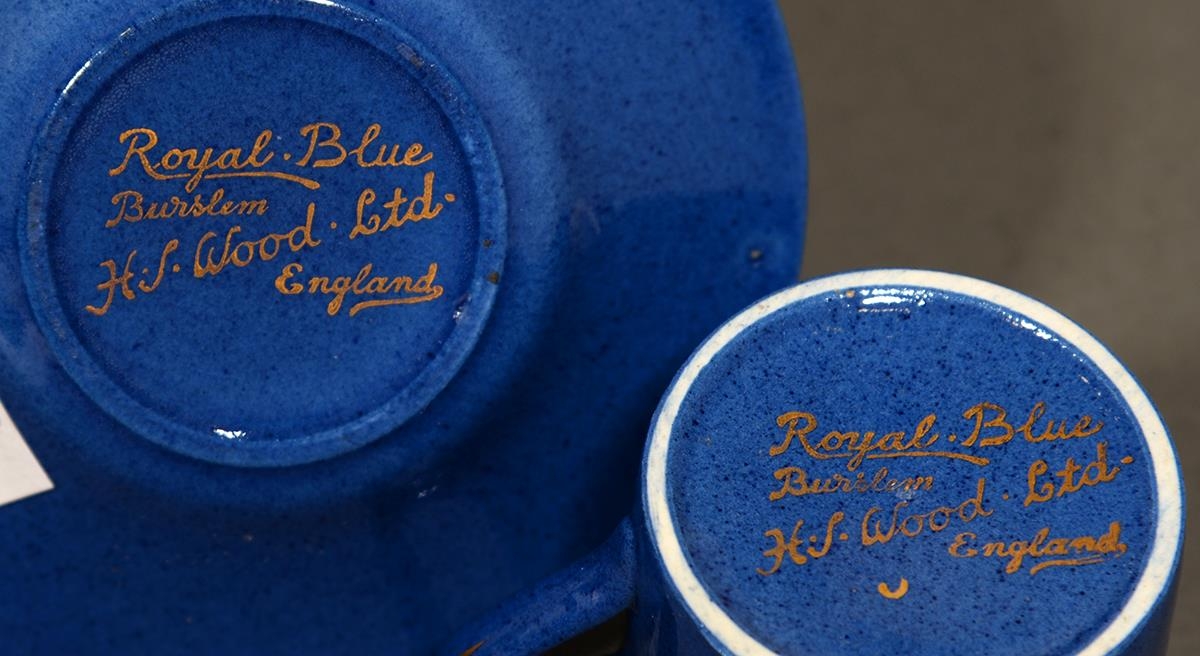 An H J Wood Royal Blue coffee service (12) - Image 2 of 2