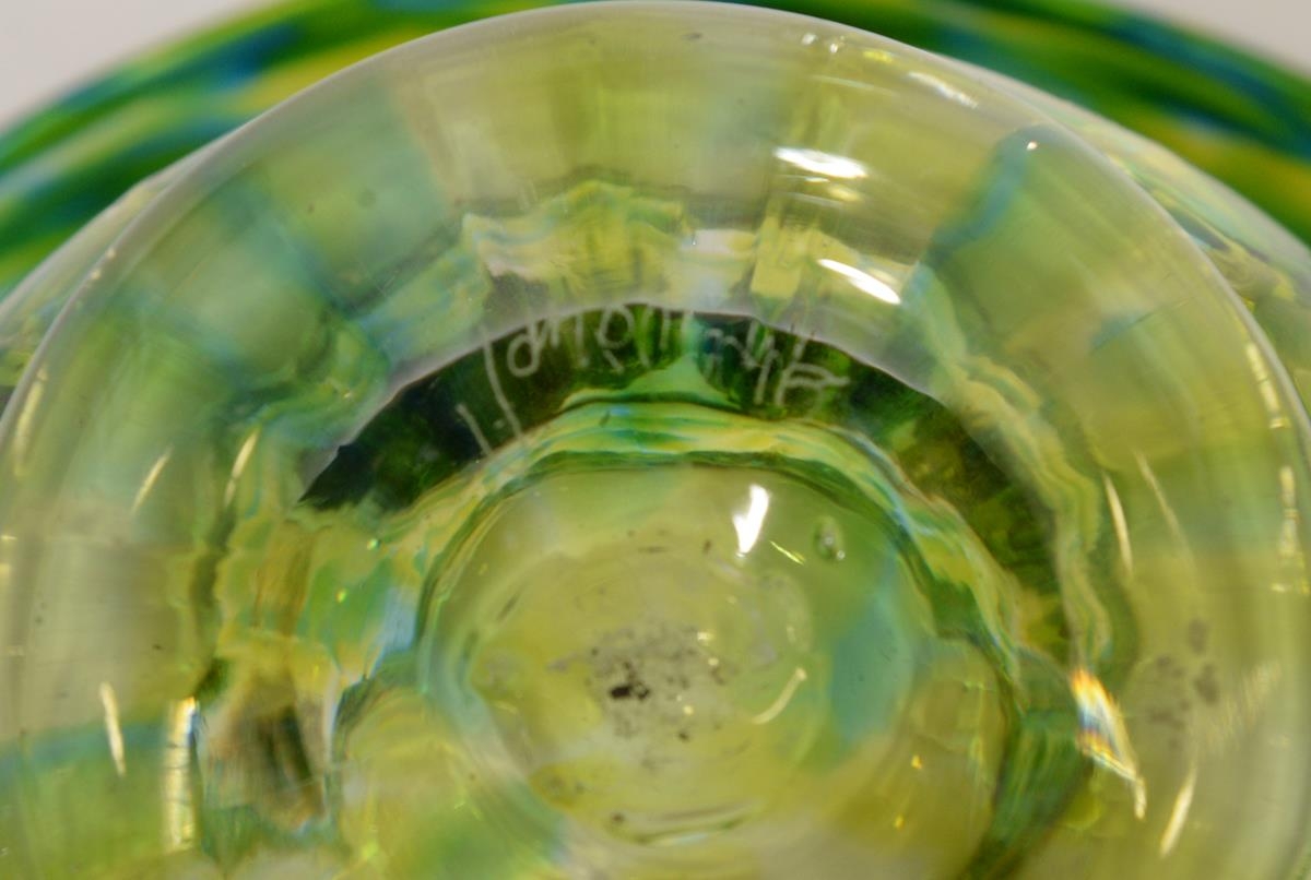 Four Jane Charles Studio glass bowls, 17cm diam, 11cm h - Image 3 of 5