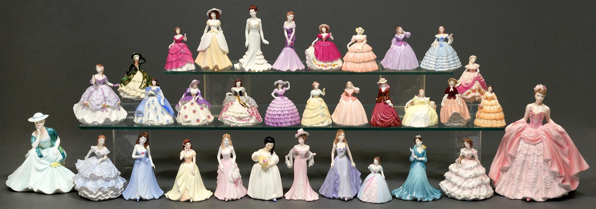 Miscellaneous bone china figures, including Coalport and Royal Worcester