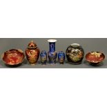 A collection of Carlton ware jars and jugs, New Mikado and other patterns pattern