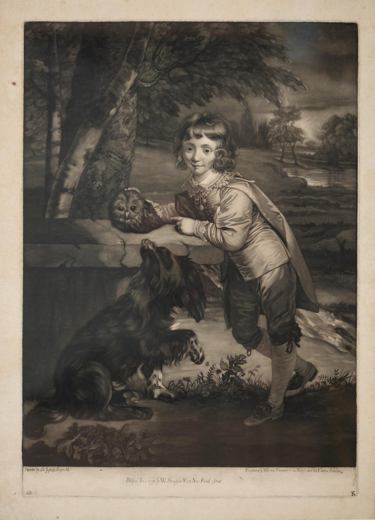 Valentine Green after Sir Joshua Reynolds PRA - Charles, Earl of Dalkeith, mezzotint, first state,