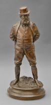 A bronze sculpture of Edward Prince of Wales cast from a model by George W J  Wilson,1895, signed