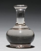 A glass desk weight of gavel form, late 18th/19th c, 11.5cm h Undamaged save for a few light