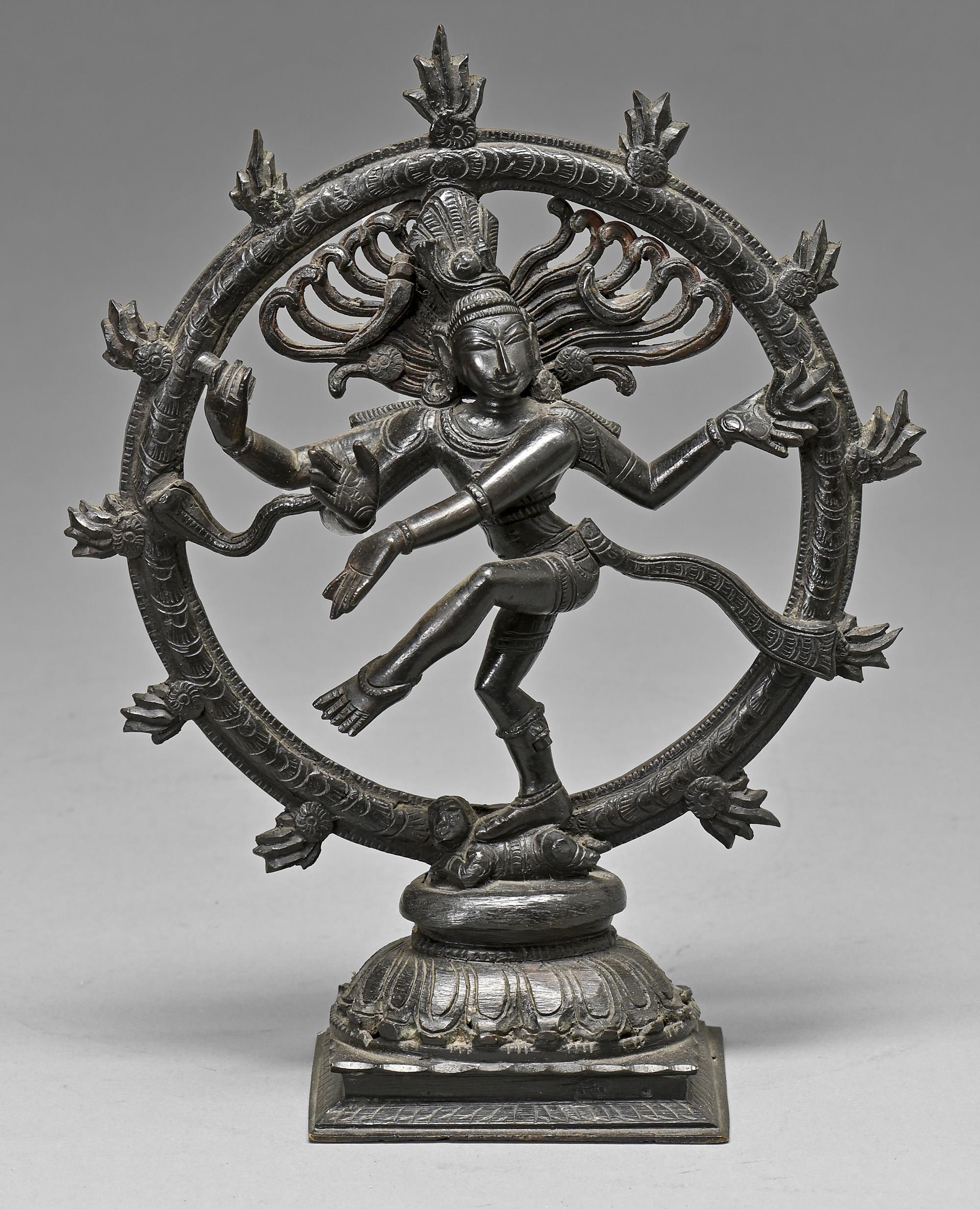 An Indian bronze sculpture of Shiva Nataraja, Mandalay, 19th / 20th c, 26cm h Intact and undamaged