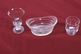 Three pieces of 19th century glassware.