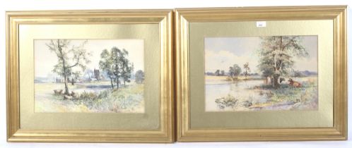 H Busfield, a pair of watercolour paintings. 'Westmorland' and 'Cumberland'.