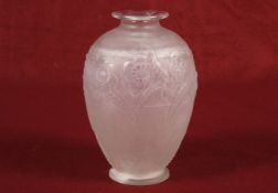 A Sabino opalescent glass vase.