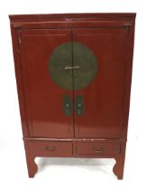 A contemporary oriental cabinet.