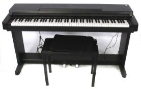 A Yamaha Clavinova CLP-550 electronic piano. S/n. 27117 with stand, stool.