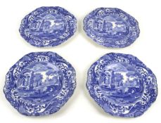 Four Copeland Spode Italian dinner plates.