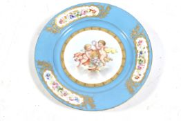 A 19th century Serves porcelain cabinet plate.