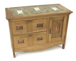 A Glasgow School of Art Art Nouveau oak dresser.