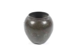 A German WMF Ikora patinated metal vase.