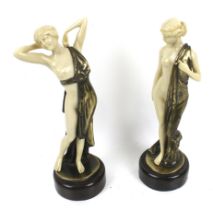 After Ferdinand Preiss, a pair of Art Deco style figures.