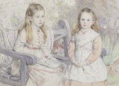 Probably Mary Stevenson Cassatt (1844-1926) American, watercolour and pencil.