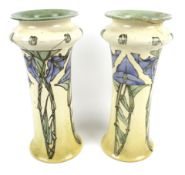 A pair of 19th century Doulton Lambeth Art Nouveau vases.