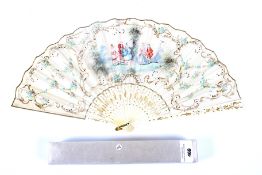 A 19th century folding fan.