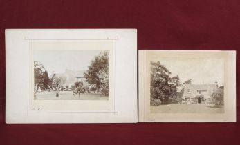 Two Victorian Sepia photographs of a country house at Neath near Swansea.