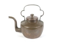 A late Georgian large copper kettle.