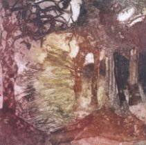 Sarah Ross-Thompson limited edition block print. 'Forestscapes 1', number 3/5.