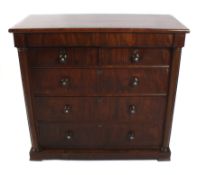 A Victorian mahogany North Country chest of drawers.