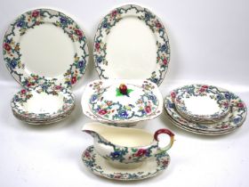 A vintage Royal Cauldron 'Victoria' pattern dinner service.