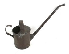 A traditional Victorian Copper garden long stem watering can. Main body height 20cm.