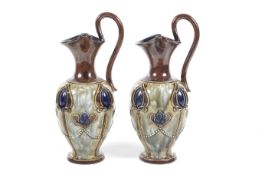 A pair of Royal Doulton stoneware jugs.