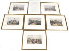 After George Scharf (1788-1860) A set of six reprint coloured prints (after the original hand