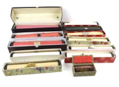 An assortment of boxed Pianola musical rolls.