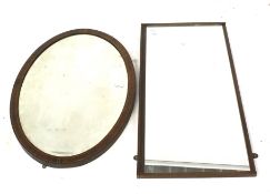 Two 20th century mahogany framed wall mirrors.