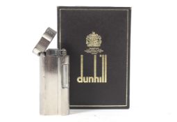 A cased Dunhill silver plateed 's' type lighter.