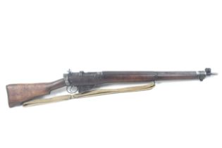 A No 4 Mk 1 Lee Enfield .303 calibre bolt action rifle.