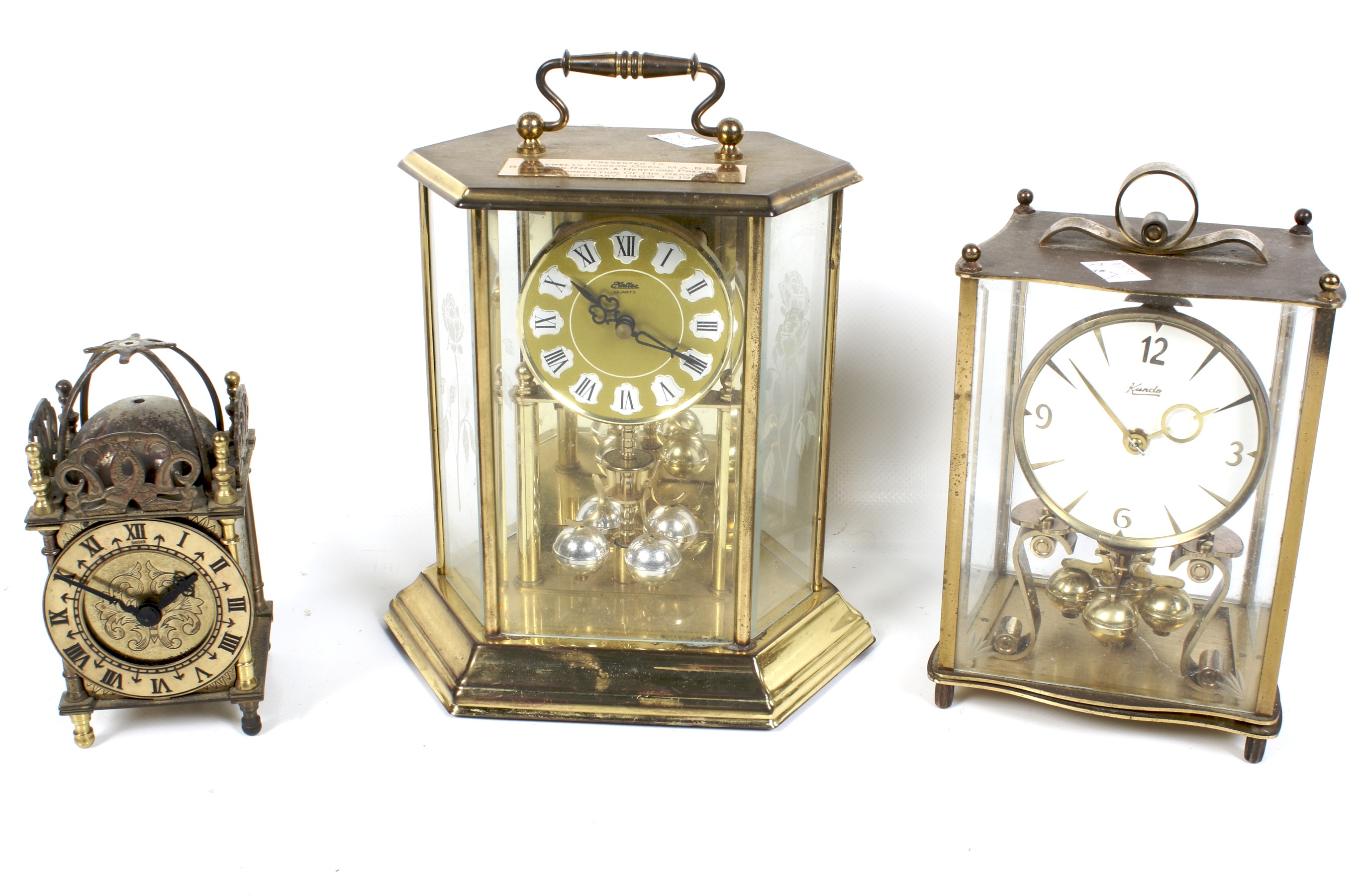 Three 20th century clocks.