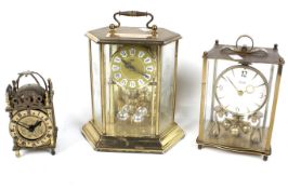 Three 20th century clocks.