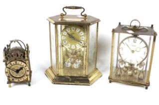 Three 20th century clocks.