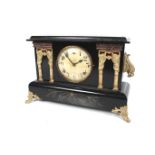 A early 20th century W L Gilbert Clock Co. USA striking mantel clock.