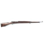 A Mauser model 1898 7mm calibre bolt action rifle.