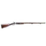 A circa 1860 English single barrel muzzle loading shotgun.