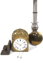 A French provincial weight driven wall clock. 'Comtoise' 8 day mechanism, striking to a bell.