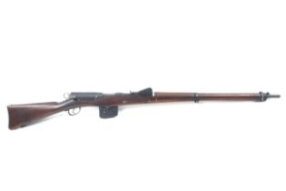 A circa 1900 Schmidt Rubin 7.5x53.5mm straight pull rifle.