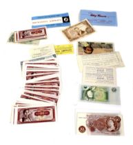 A group of banknotes.