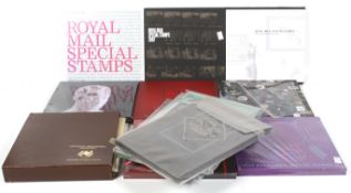 A collection of Royal Mail stamp year books.