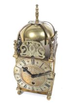 A 20th century Smiths brass lantern clock.