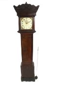 A 'James Bucknell, Crediton', thirty hour long case clock.