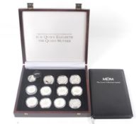 A collection of twelve assorted MDM silver proof world coins. H. M.