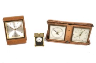Three vintage clocks.