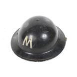 A WWII Civil Defence messenger's helmet,